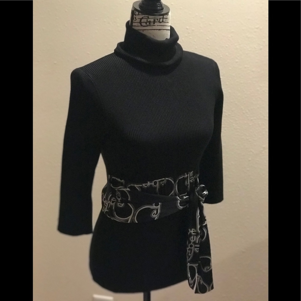 Vintage Bebe black ribbed